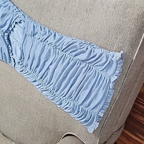 LOVESOME Cocktail Bodycon Mini Dress light Sky blue size small - Picture 4 of 10